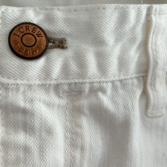 J. Crew White Denim Mini Skirt Size 8 Vintage Y2K distressed grunge stitching - Picture 3 of 7